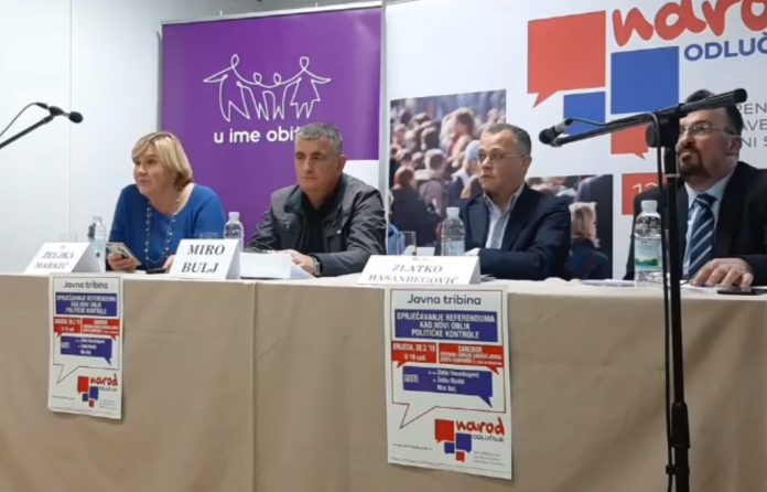 (VIDEO) Tribina GI Narod odlučuje u Samoboru: ‘Sprječavanje referenduma kao novi oblik političke kontrole’
