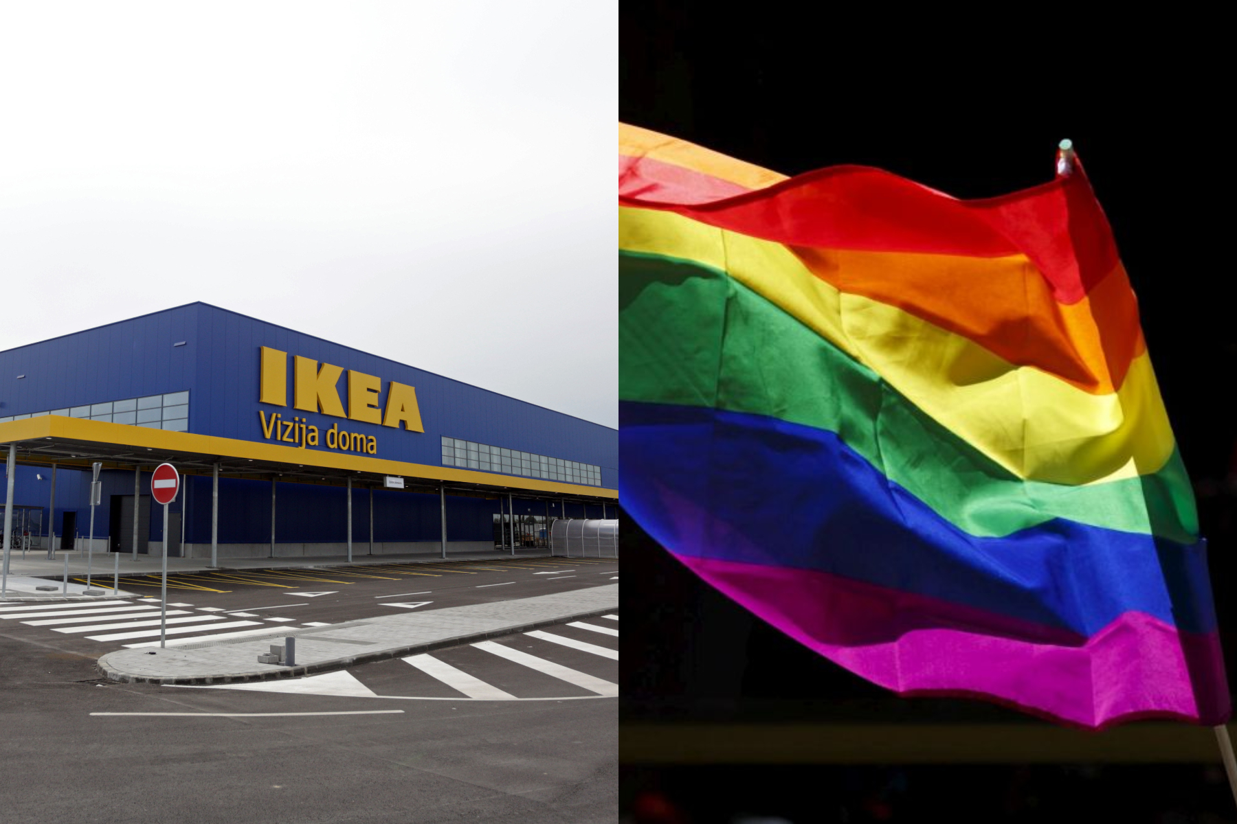 IKEA u Hrvatskoj promiče LGBT aktivizam: Podigli zastavu duginih boja u Zagrebu