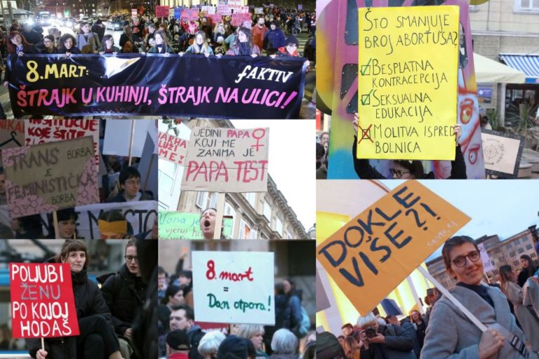 Lijeve feminističke udruge u ‘Noćnom maršu’: Poslane poruke podrške ‘transrodnosti’, protiv priziva savjesti…