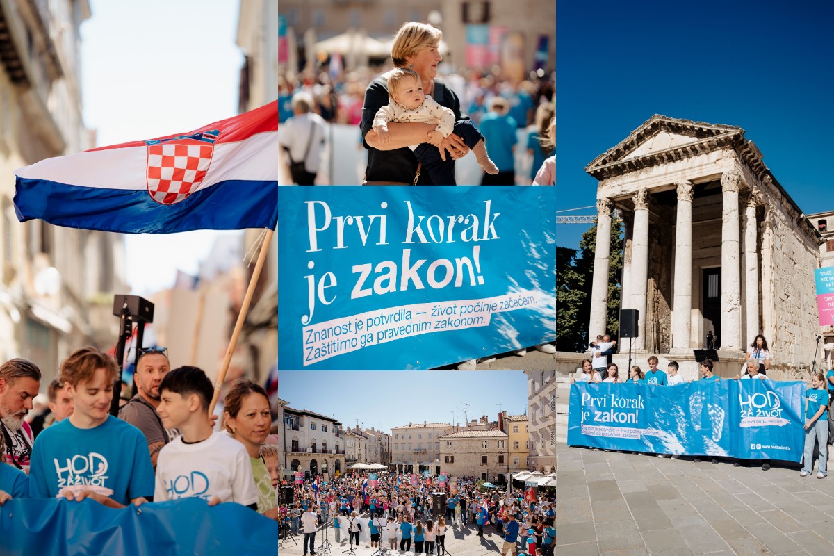 Hod za život u Puli: Hrvatska mora biti zemlja koja štiti život, a ne zemlja koja ga zakonski prekida